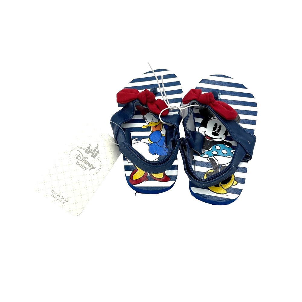 Disney Minnie Mouse & Daisy Flip‎ Flop Sandal Blue Infant Size New